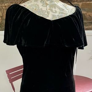 NWT Unique Vintage black stretch velvet wiggle dress  1X/16